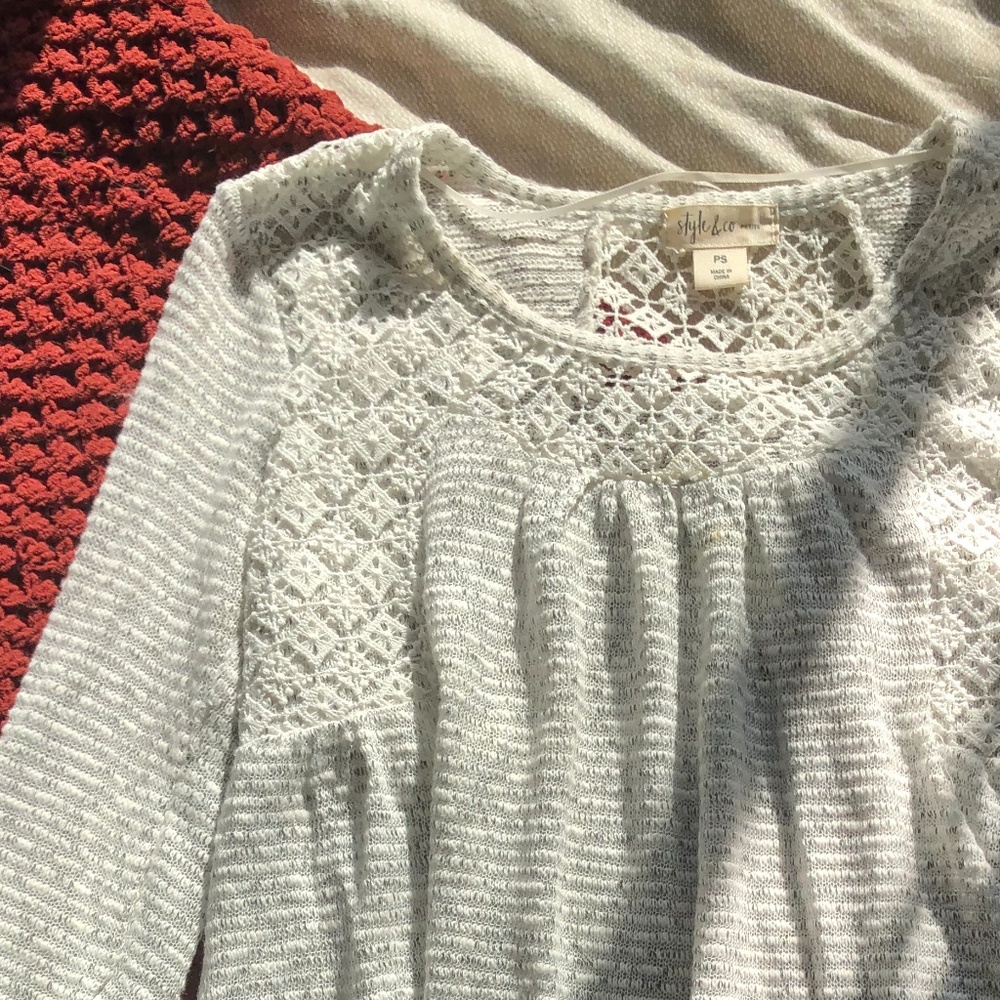Babydoll lace sweater